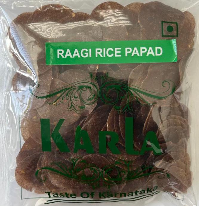 Raagi_Rice_Papad.jpeg Ragi Rice Papad | Nutritious and Crunchy Finger Millet Papad | Karla | Saviruchi Foods - Image 1